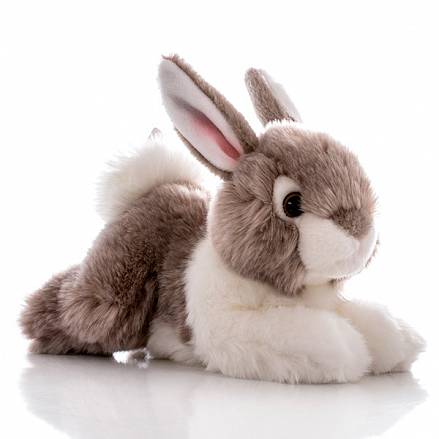 Игрушка мягкая – Кролик серый, 28 см. 
